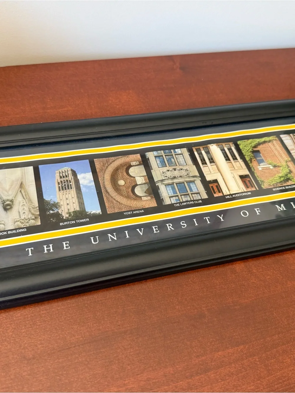 University of Michigan Framed Wall Art - Black and Yellow